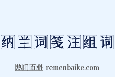 纳兰词笺注组词是什么意思的图片